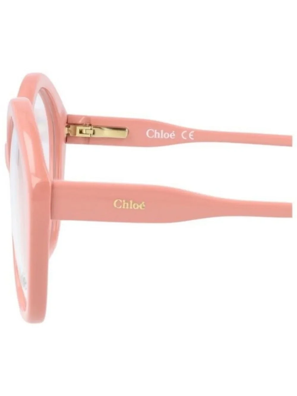 New Chloé Womens Square/Rectangle Pink Pink Transparent Fashion Designer Eyeglas